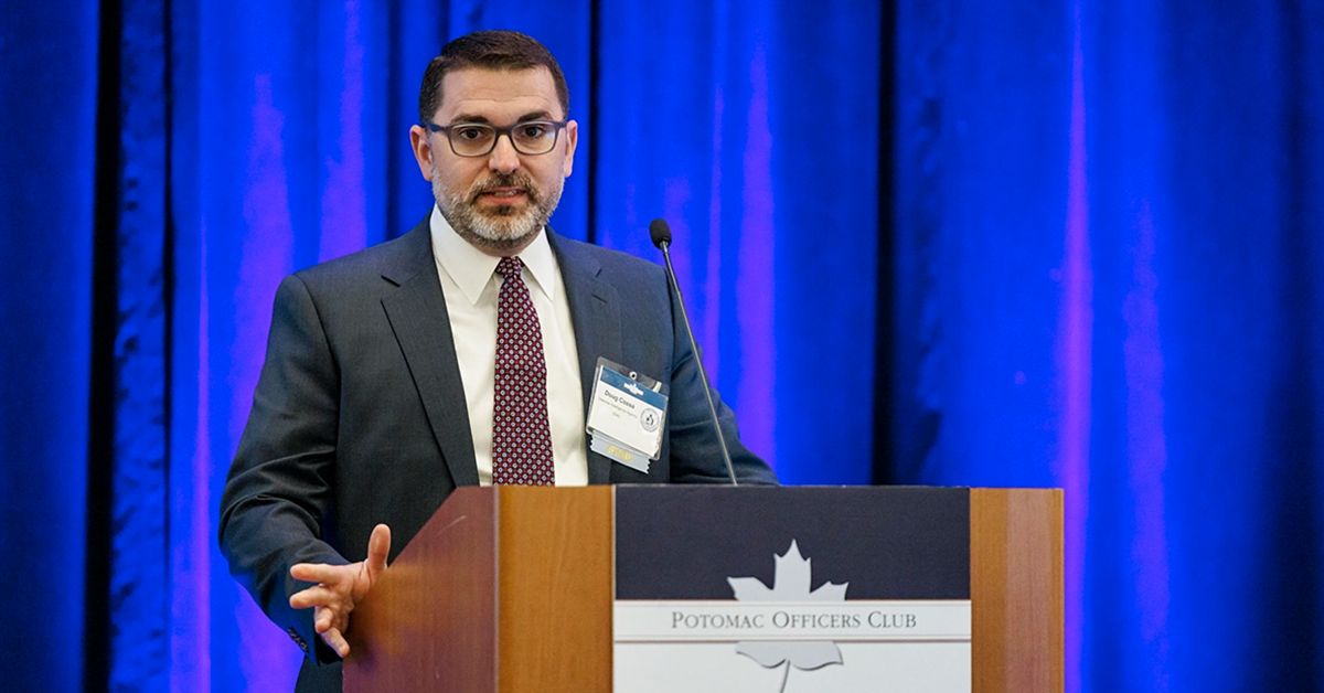 DIA’s CIO Doug Cossa delivering the morning keynote at the 5th Annual CIO Summit