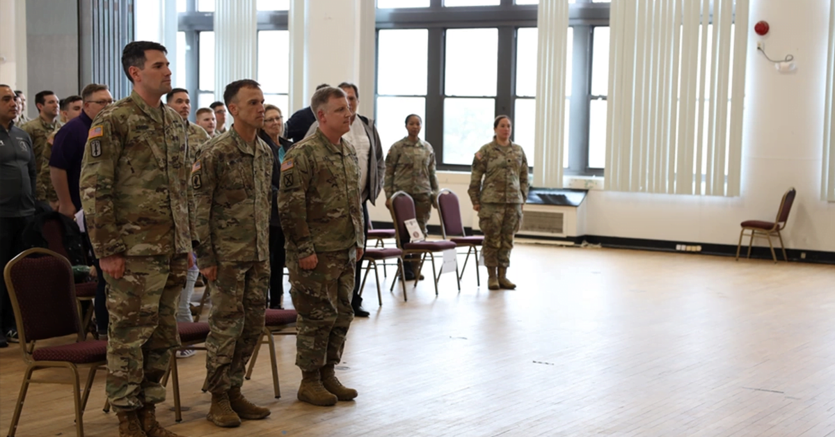 Major Michael Krogh during the Task Force Praetorian Operational Support Element Change of Command 04